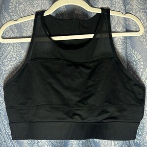 Zyia All Star Sports Bra XXL Black High Impact Racerback Gym Workout